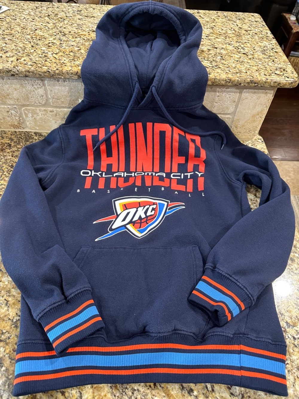NBA Oklahoma City Thunder Navy and Red Hoodie